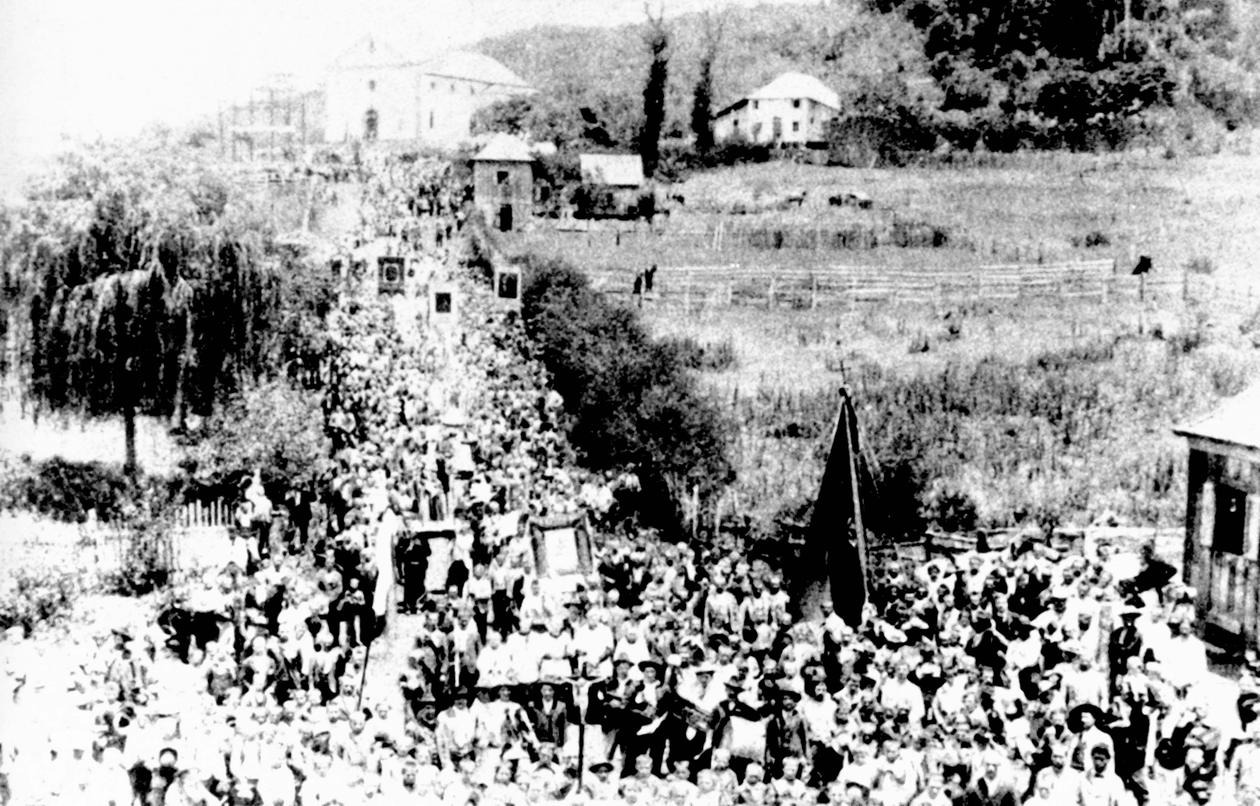 Nuova Bassano, Rio Grande do Sul, 20 gennaio 1907. Processione in onore di San Bassiano
